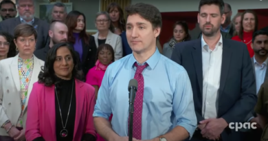 screenshot of Justin Trudeau as he takes questions from reporters after making an announcement on Canada's Plan to build homes on public lands (source: YouTube / CPAC)